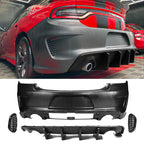 2015-2023 Dodge Charger Rear &  Front Bumper Yellow Lip Diffuser