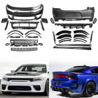 2015-2023 Dodge Charger IKON Matte Black Front Rear Bumper Covers PP