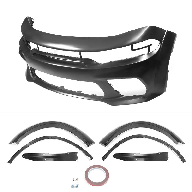 2015-2023 Dodge Charger Widebody Rear Bumper Covers W/ SRT Grilles ABS
