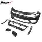 2015-2023 Dodge Charger IKON Gloss Black Front Rear Bumper Covers PP