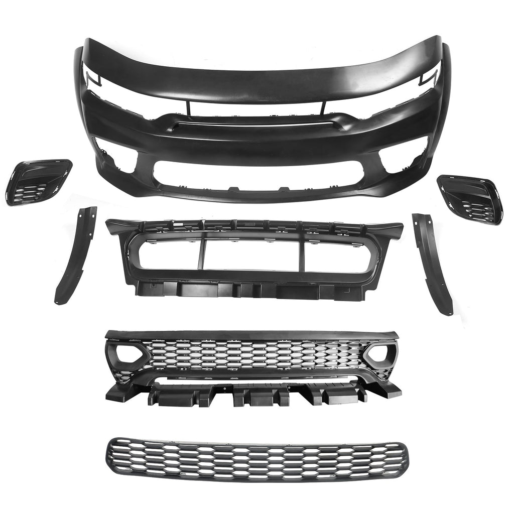 2020-2023 Dodge Charger Widebody Front Bumper Cover W/ SRT Grilles PP