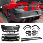 2015-2023 Dodge Charger Widebody Whole Bumper Kits Diffuser LED PP