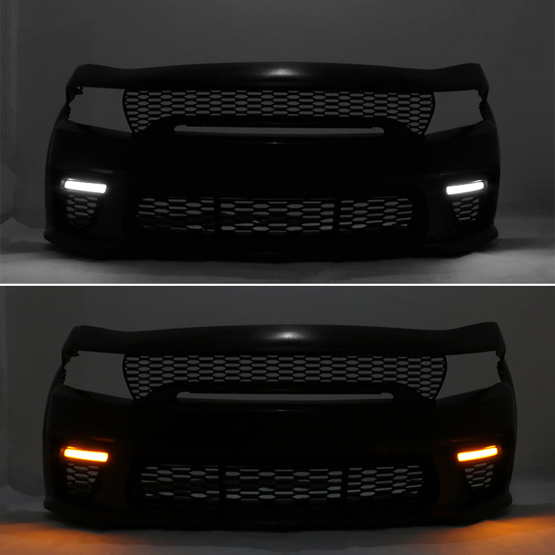 2015-2023 Dodge Charger  Front Bumper Cover Grill LED Widebody Black P