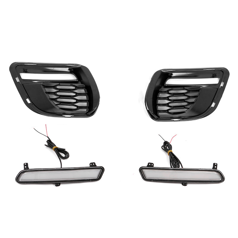 2015-2023 Dodge Charger Widebody LED Front Bumper Cover Yellow Lip PP