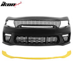 2015-2023 Dodge Charger Widebody LED Front Bumper Cover Yellow Lip PP