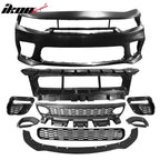 2015-2023 Dodge Charger Widebody LED Bumper Cover Matte Black Lip PP