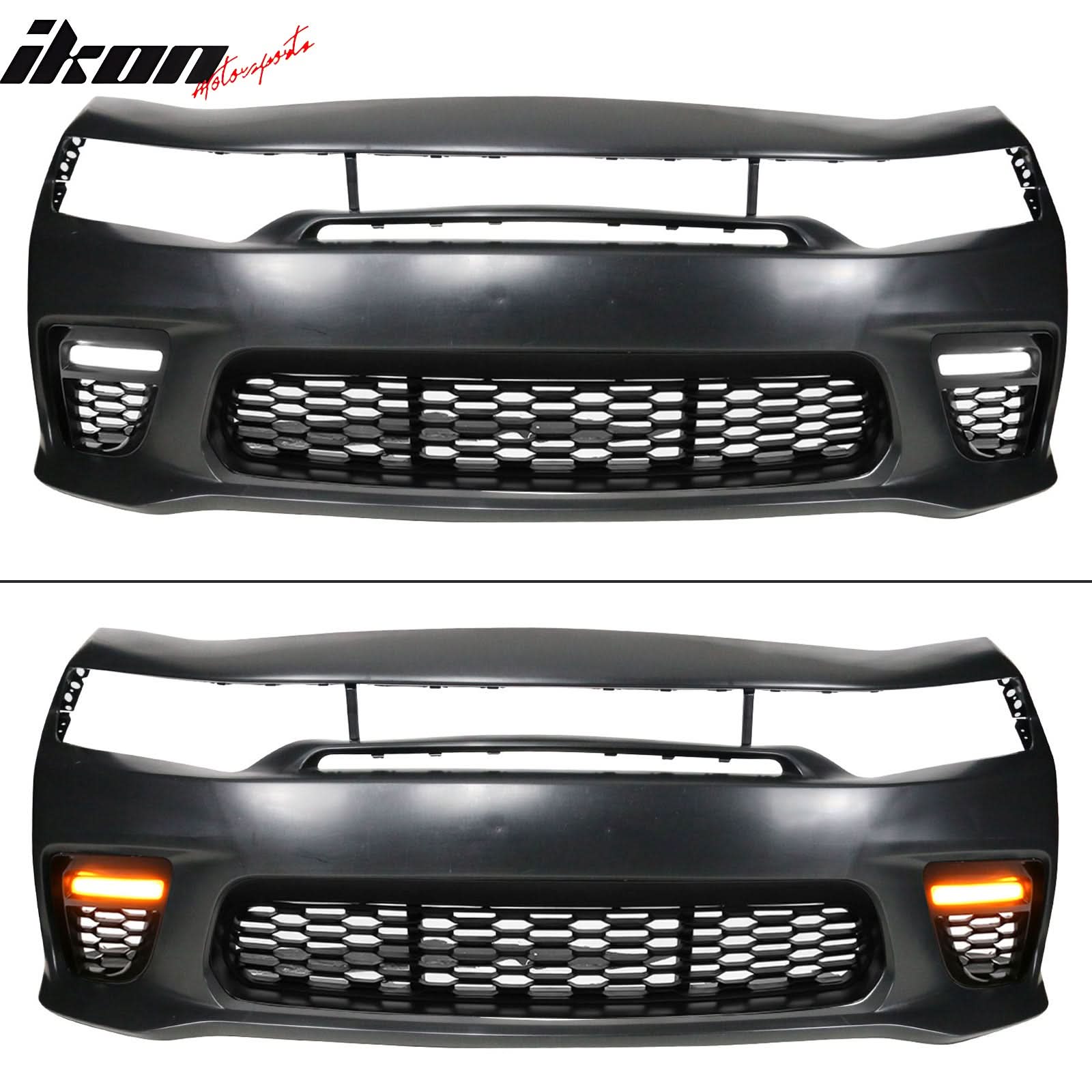 2015-2023 Dodge Charger Widebody SRT Bumper Cover Yellow Lip LED PP