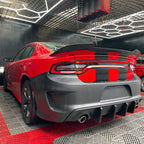 2015-2023 Dodge Charger Widebody SRT Rear Front Bumper Pink Lip PP LED