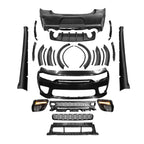 2015-2023 Charger IKON Matte Black Front Rear Bumper Covers LED PP