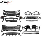 2015-2023 Charger Widebody Rear Bumper Covers W/ SRT Grilles LED ABS