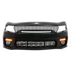 2015-2023 Charger IKON Gloss Black Front Rear Bumper Covers LED PP