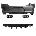 2015-2023 Charger IKON Gloss Black Front Rear Bumper Covers LED PP