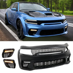 2020-2023 Dodge Charger Widebody Front Bumper Cover W/ Grille LED PP
