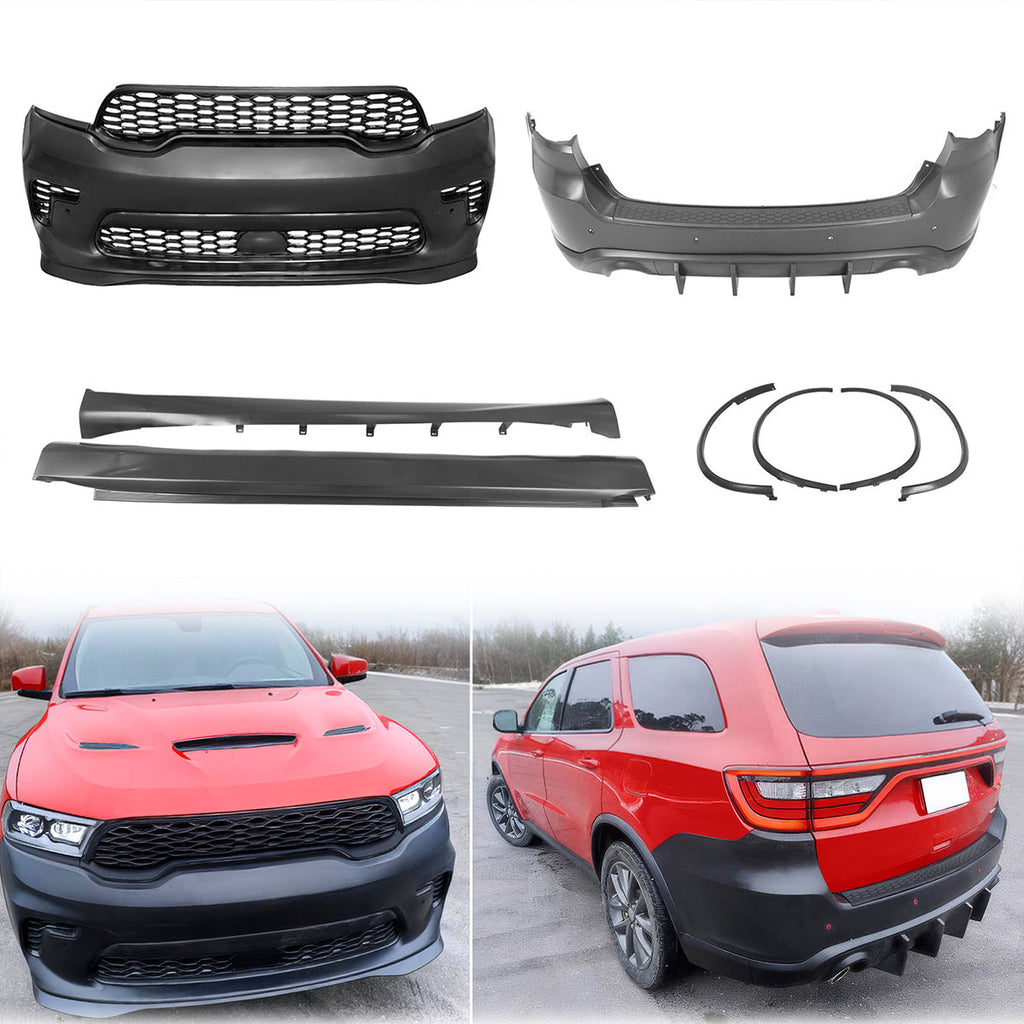 21-24 Dodge Durango Front Rear Bumper Cover Hellcat Style V1 Diffuser
