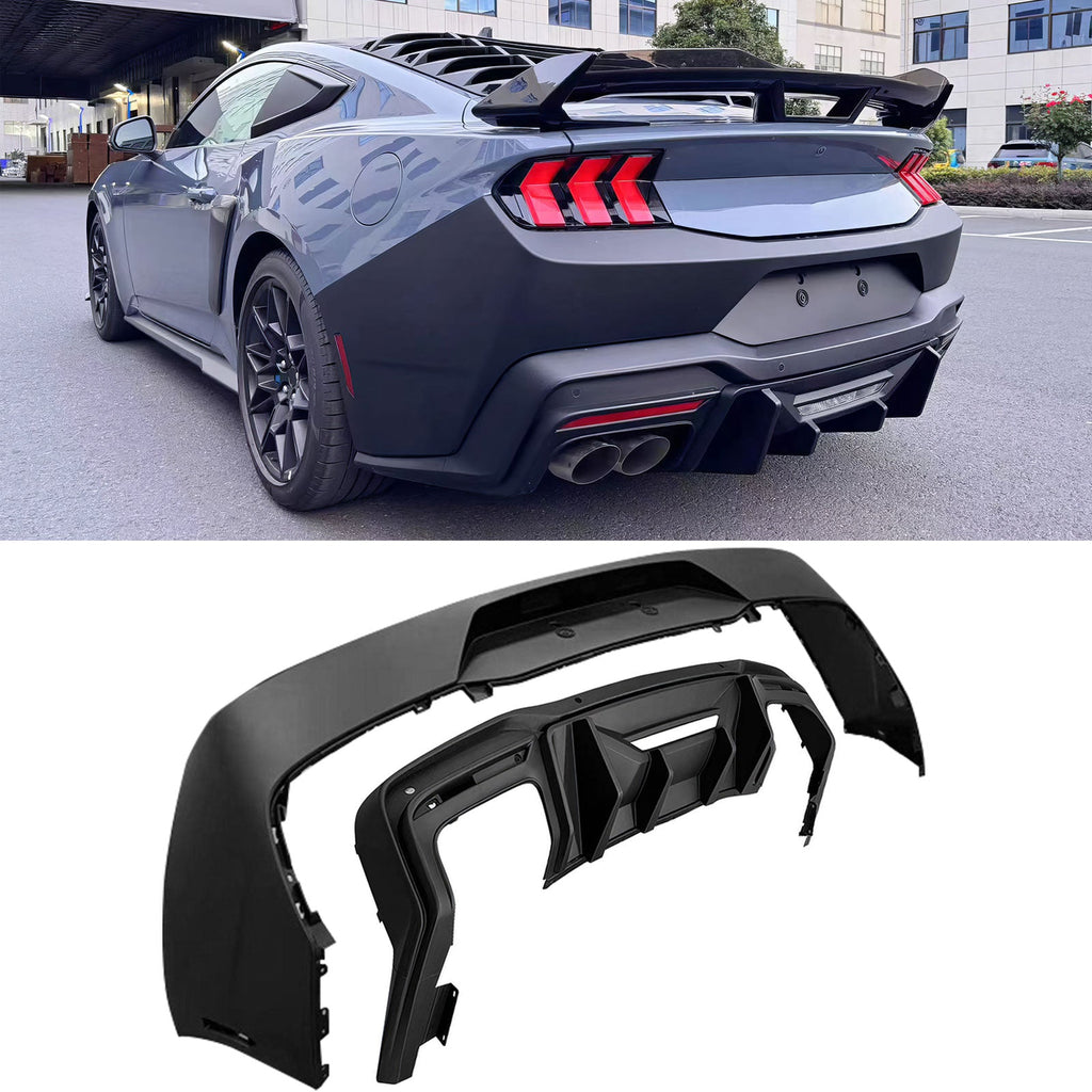2024-2025 Ford Mustang Bumper Cover W/ Rock Matte Black Diffuser PP