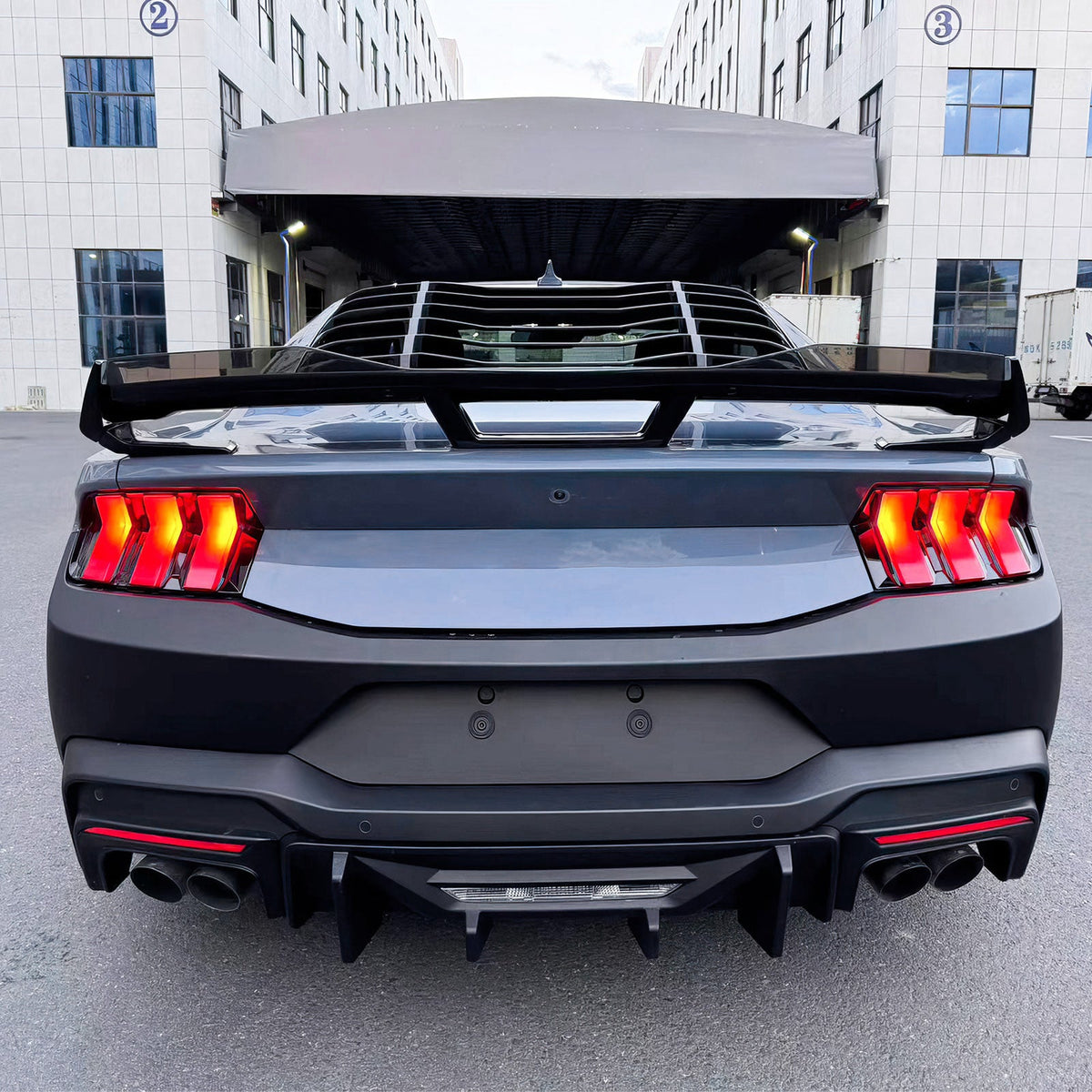 2024-2025 Ford Mustang Bumper Cover W/ Rock Matte Black Diffuser PP