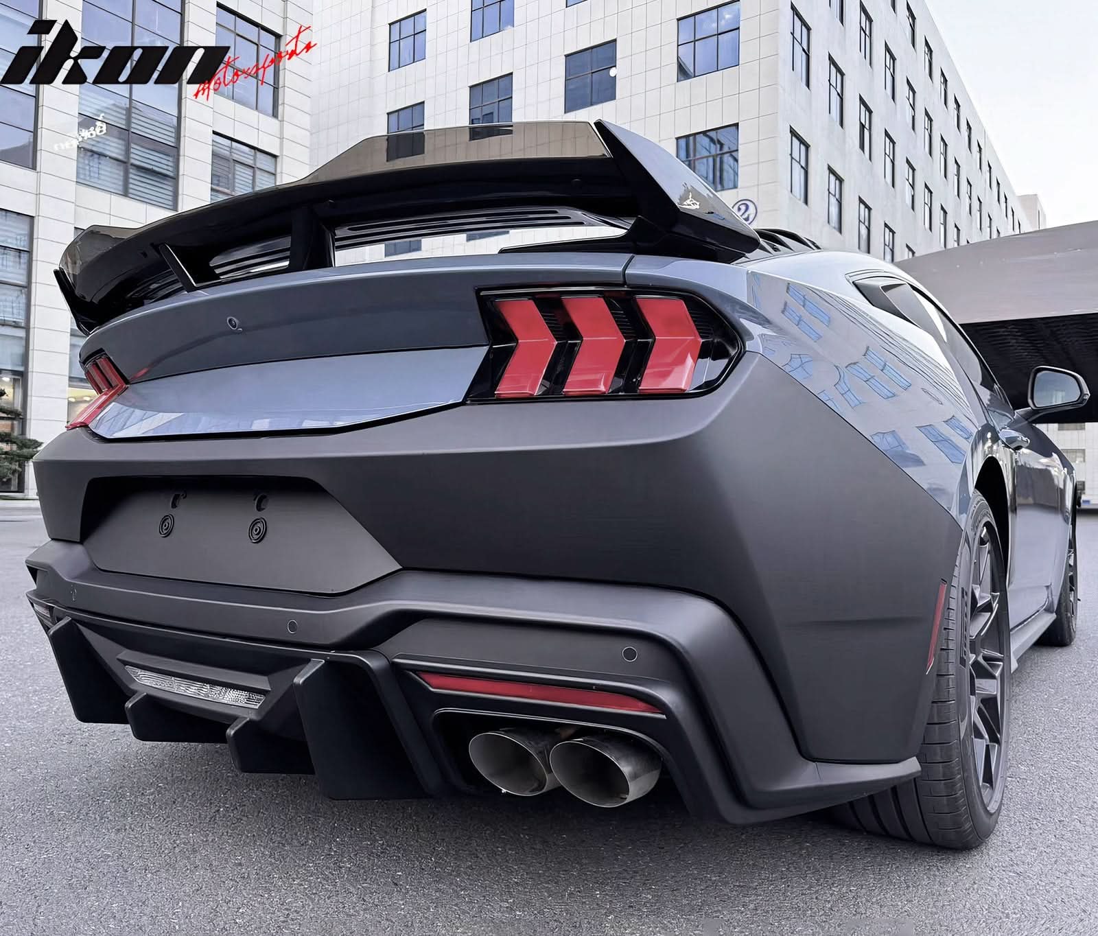 2024-2025 Ford Mustang Bumper Cover W/ Rock Matte Black Diffuser PP