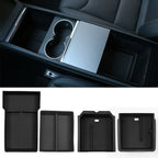 2024-2025 Tesla Model 3 Lower+Upper Center Armrest+Console Storage Box