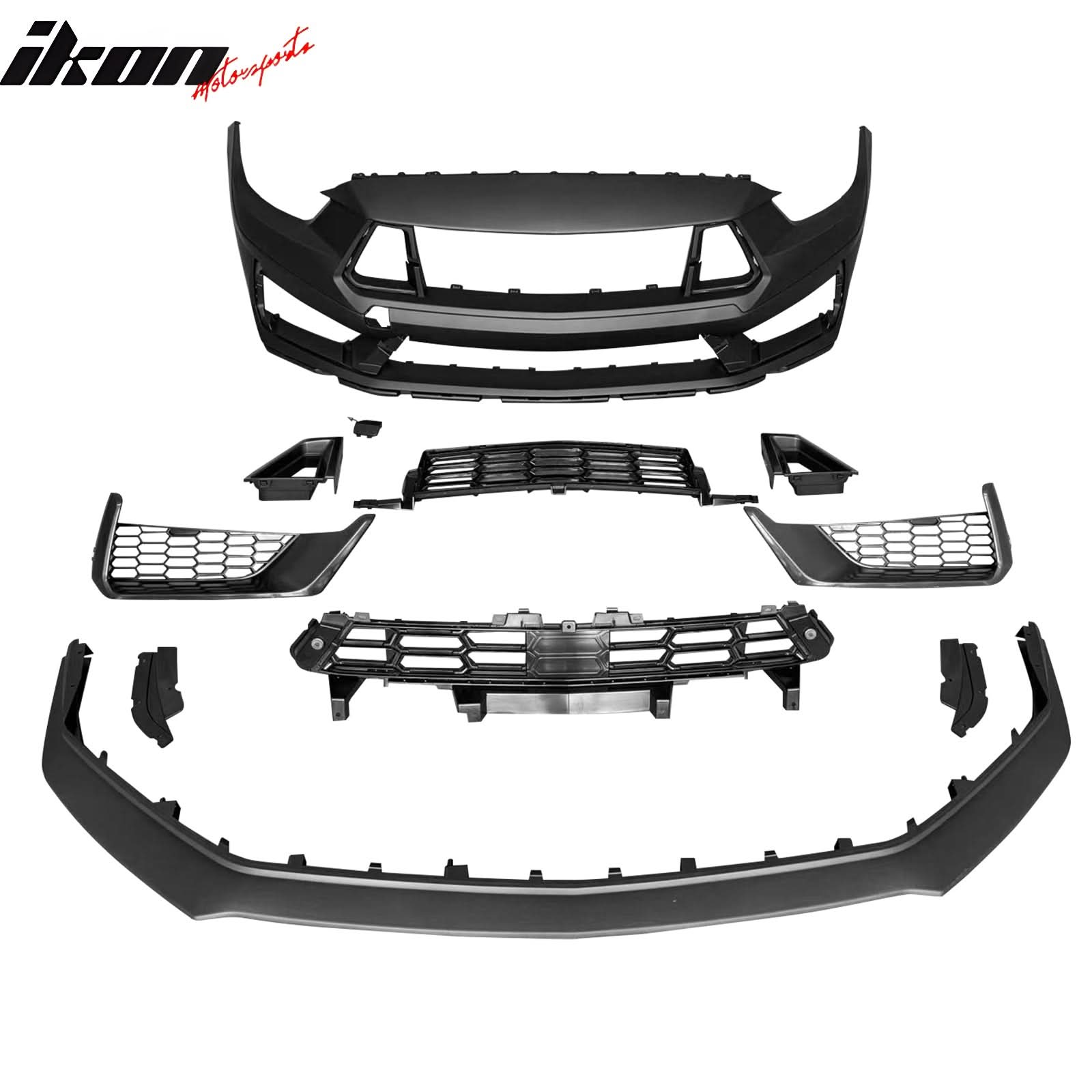 2015-2017 Ford Mustang Dark Horse Bumper Cover Switchback Headlight