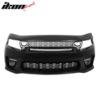 2015-2023 Charger IKON Matte Black Front Rear Bumper Covers LED Grille
