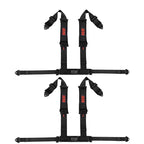 Universal Racing Seat Belt Harness 3" 4 Point Strap Buckle Nylon Black