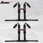 Universal Racing Seat Belt Harness 3" 4 Point Strap Buckle Nylon Black