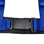 Universal Racing Seat Belt Harness 3" 4 Point Strap Buckle Nylon Blue