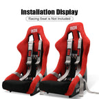 Universal Racing Seat Belt Harness 3" 4 Point Strap Buckle Nylon Grey