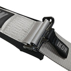 Universal Racing Seat Belt Harness 3" 4 Point Strap Buckle Nylon Grey