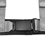 Universal Racing Seat Belt Harness 3" 4 Point Strap Buckle Nylon Grey