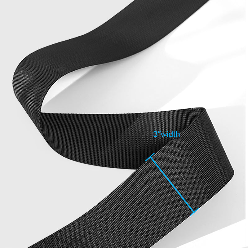 Universal 4 Point Racing Seat Belt Harness 2" Strap Buckle Black