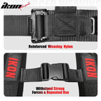 Universal 2" Wide 4 Point Buckle Racing Seat Belt Harness Nylon Black