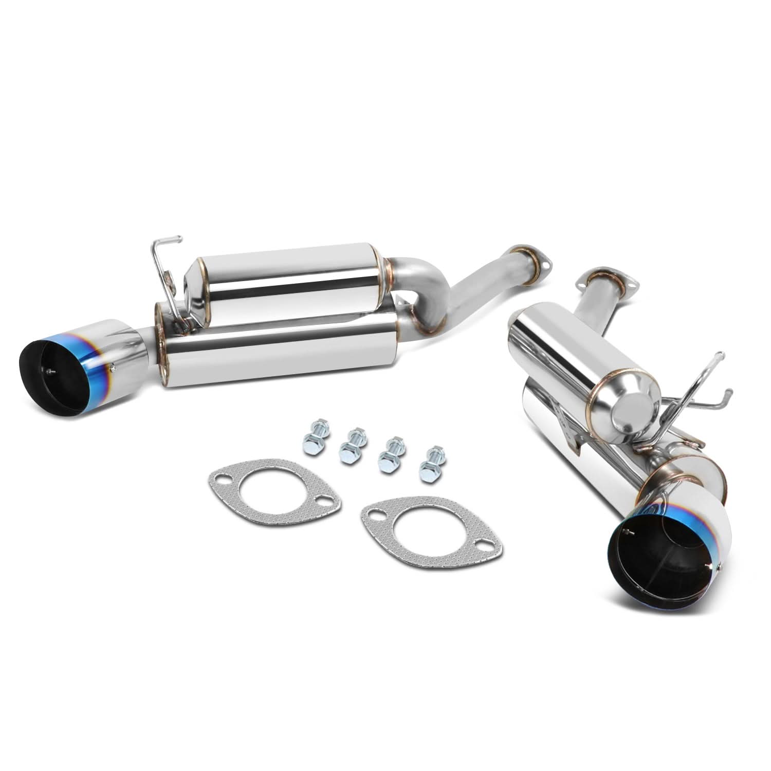 2003-2009 Nissan 350Z / G35 Axleback Exhaust Dual Burnt Tip Stainless Steel