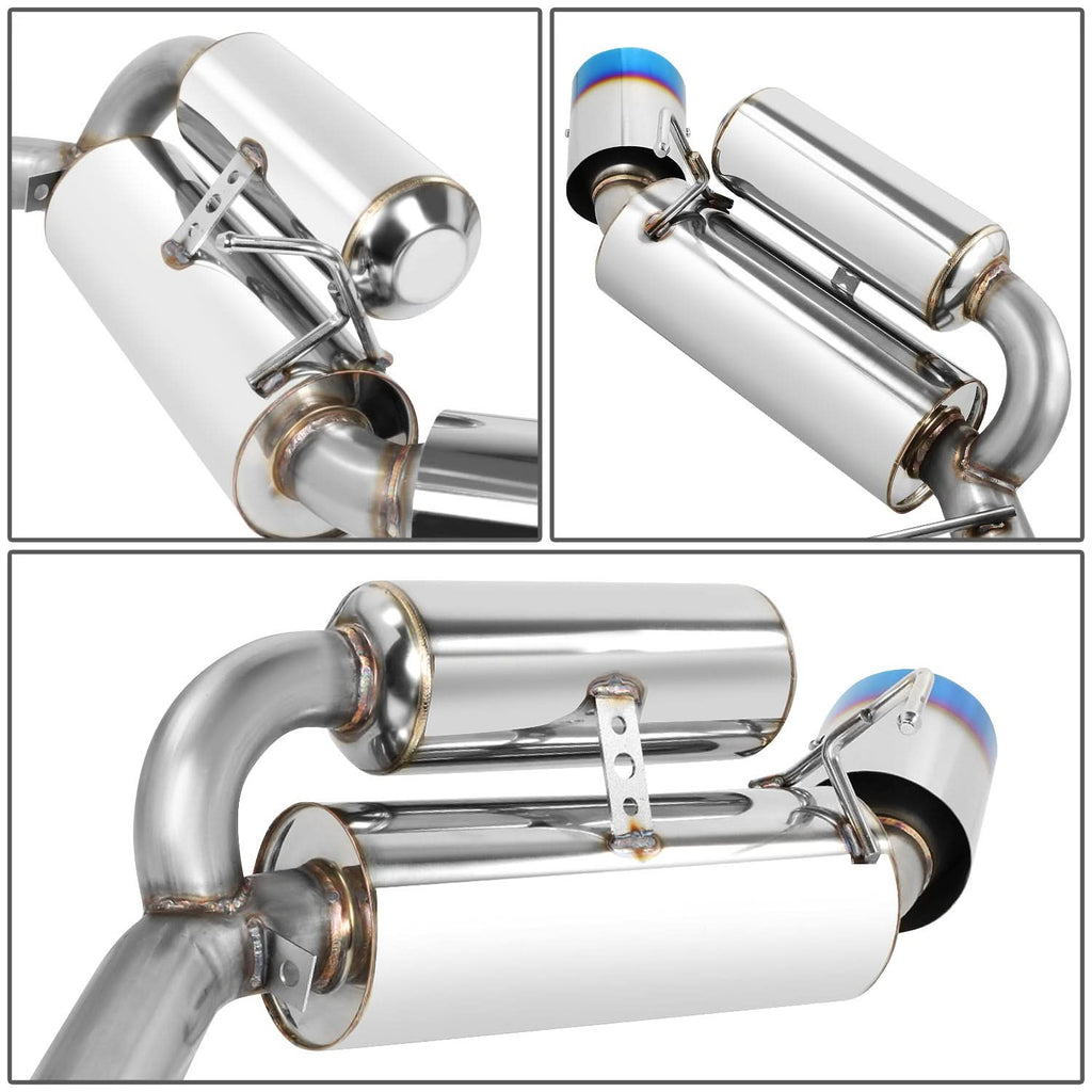 2003-2009 Nissan 350Z / G35 Axleback Exhaust Dual Burnt Tip Stainless Steel
