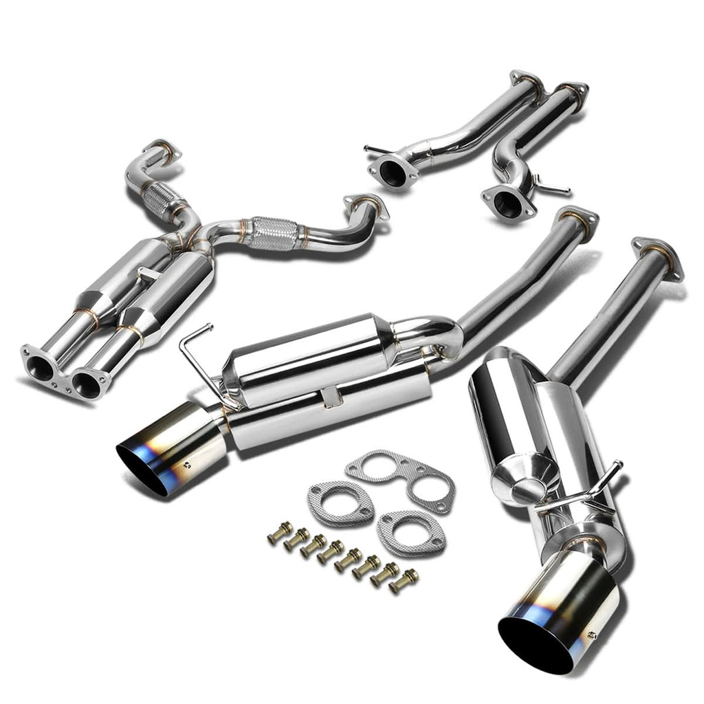 2009-2016 Nissan 370Z Catback Exhaust Dual Burnt Tip Stainless Steel