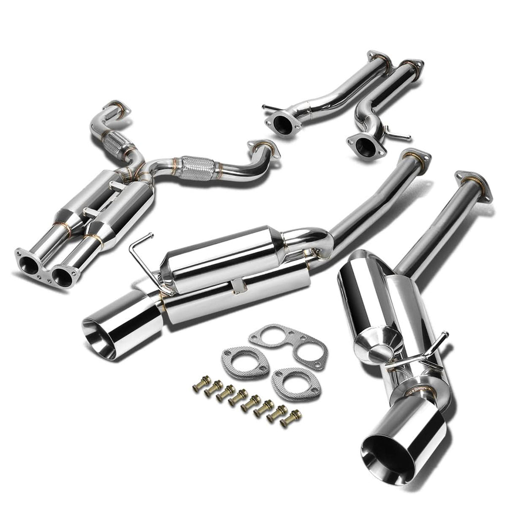 09-16 Nissan 370Z Dual Rolled Tip Catback Exhaust Stainless Steel
