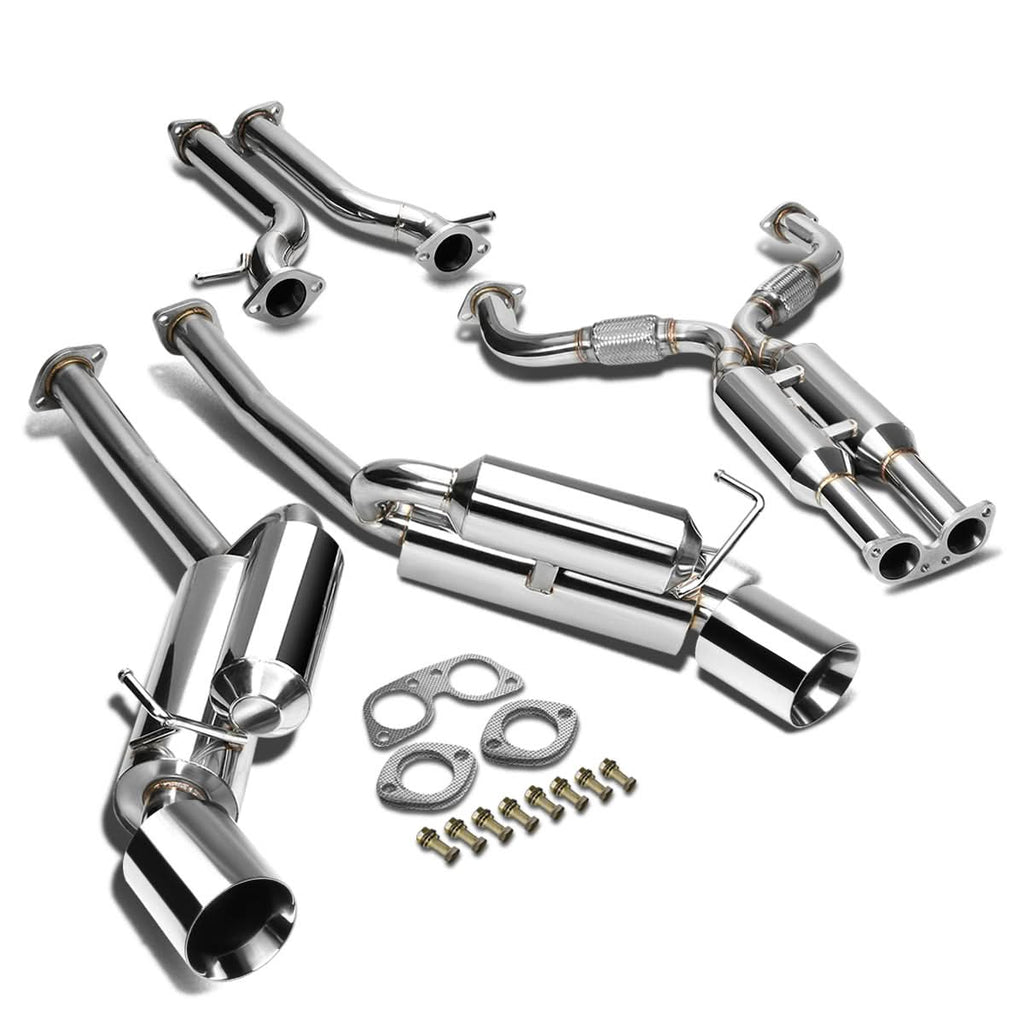 09-16 Nissan 370Z Dual Rolled Tip Catback Exhaust Stainless Steel