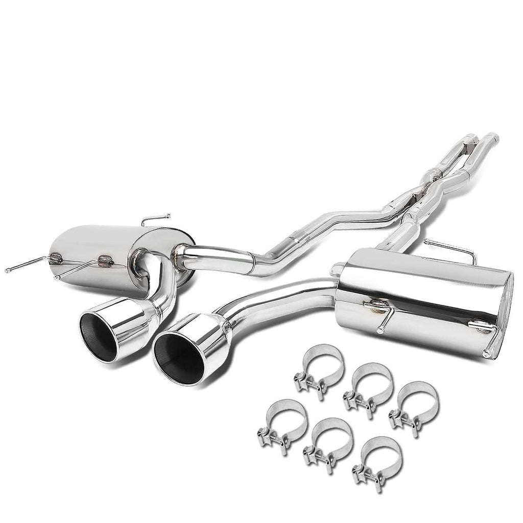 2009-2011 Cadillac CTS-V Dual Rolled Tip Catback Exhaust - Stainless Steel