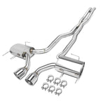 2009-2011 Cadillac CTS-V Dual Rolled Tip Catback Exhaust - Stainless Steel