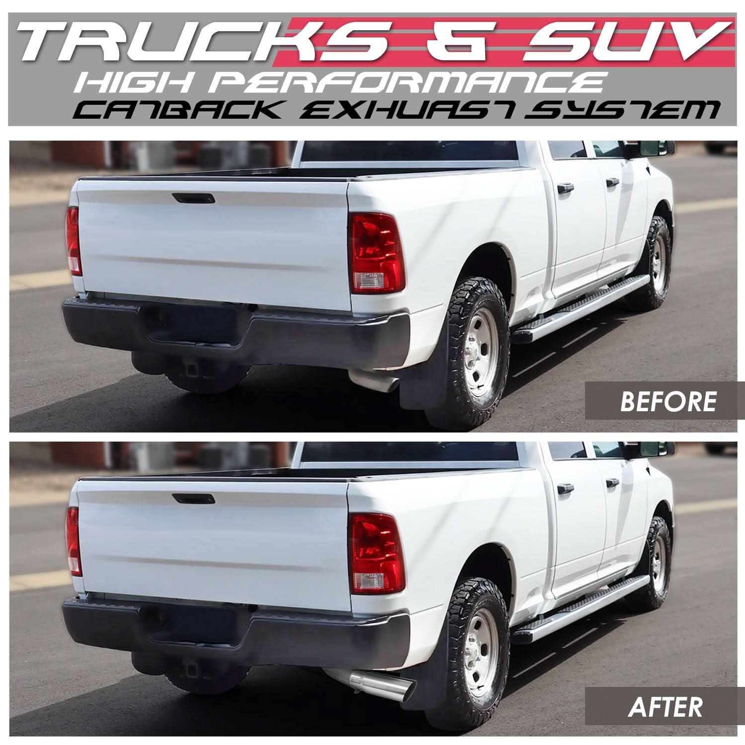 09-17 Dodge Ram 1500/2500/3500 Single Tip Catback Exhaust Stainless Steel