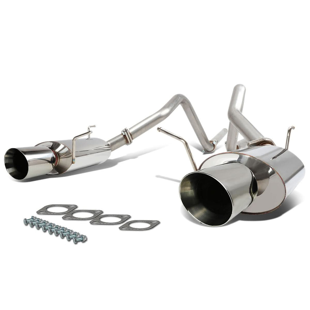 2011-2014 Ford Mustang 3.7L V6 Catback Exhaust Dual Rolled Tip Stainless Steel