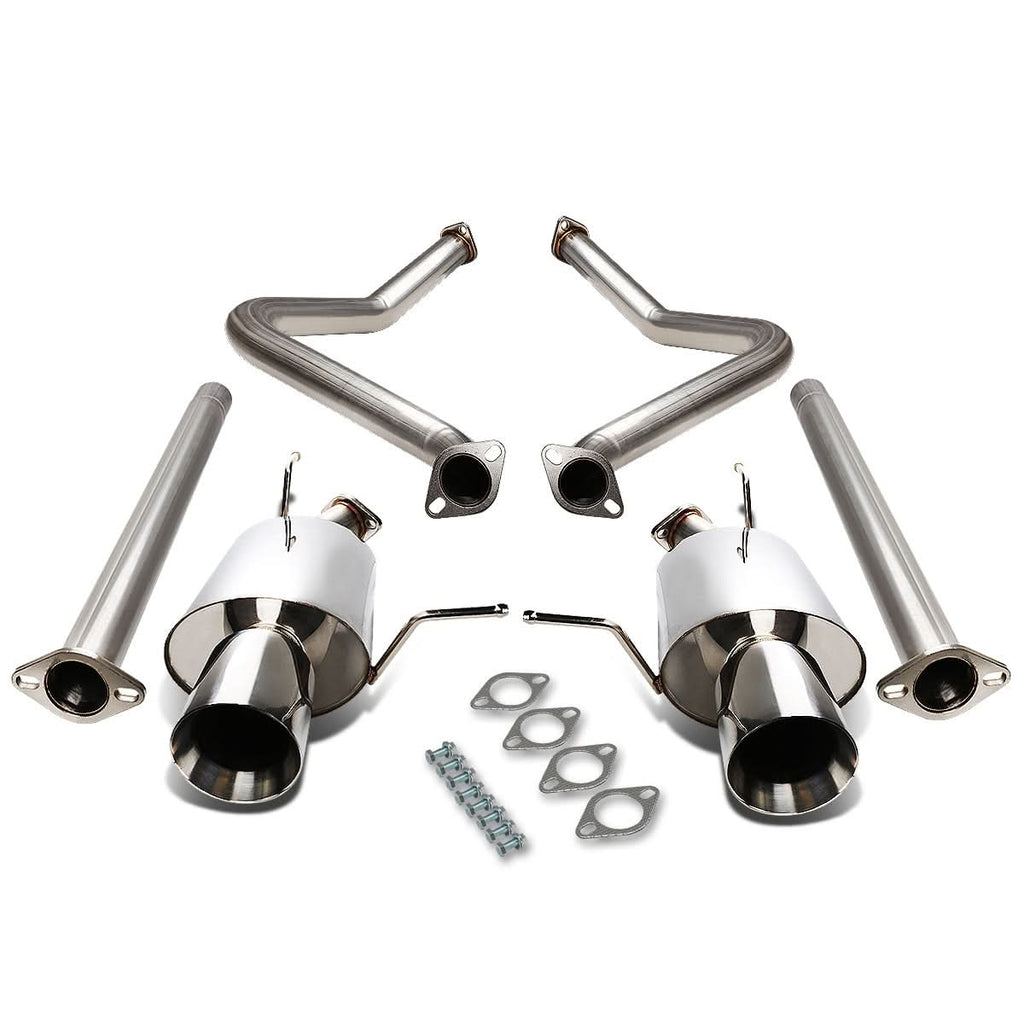 2011-2014 Ford Mustang 3.7L V6 Catback Exhaust Dual Rolled Tip Stainless Steel