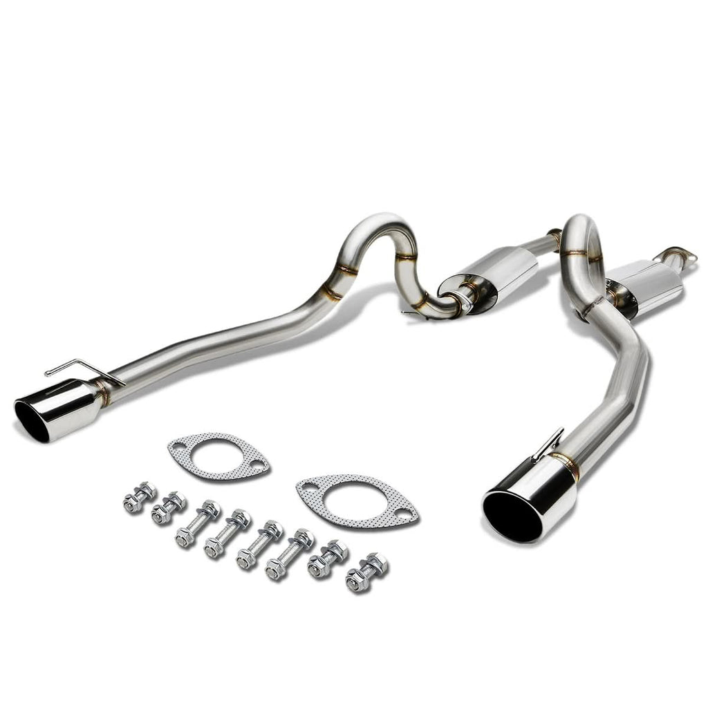 1996-2004 Ford Mustang V8 Catback Exhaust Dual Round Tip Stainless Steel