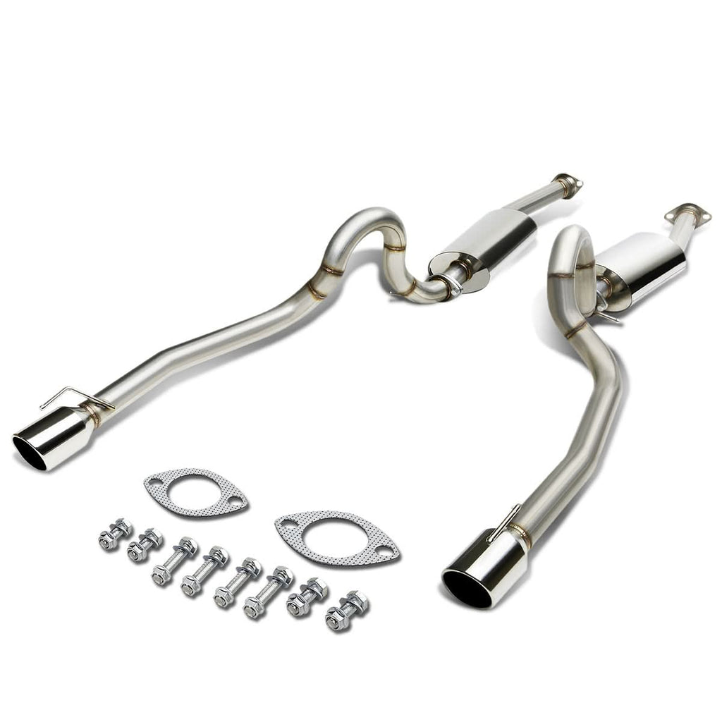 1996-2004 Ford Mustang V8 Catback Exhaust Dual Round Tip Stainless Steel