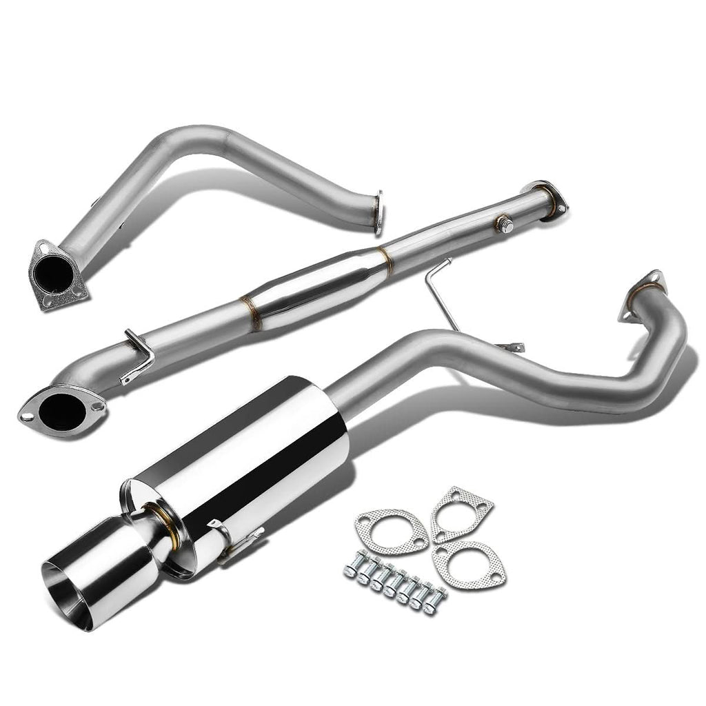 1999-2003 Mitsubishi Galant Single Rolled Tip Catback Exhaust Stainless Steel