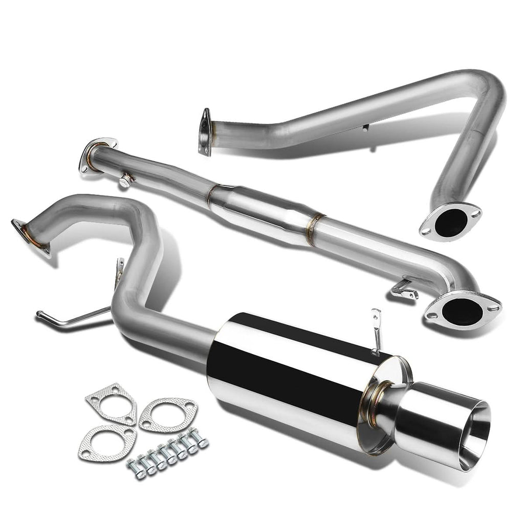 1999-2003 Mitsubishi Galant Single Rolled Tip Catback Exhaust Stainless Steel