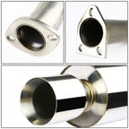 1999-2003 Mitsubishi Galant Single Rolled Tip Catback Exhaust Stainless Steel
