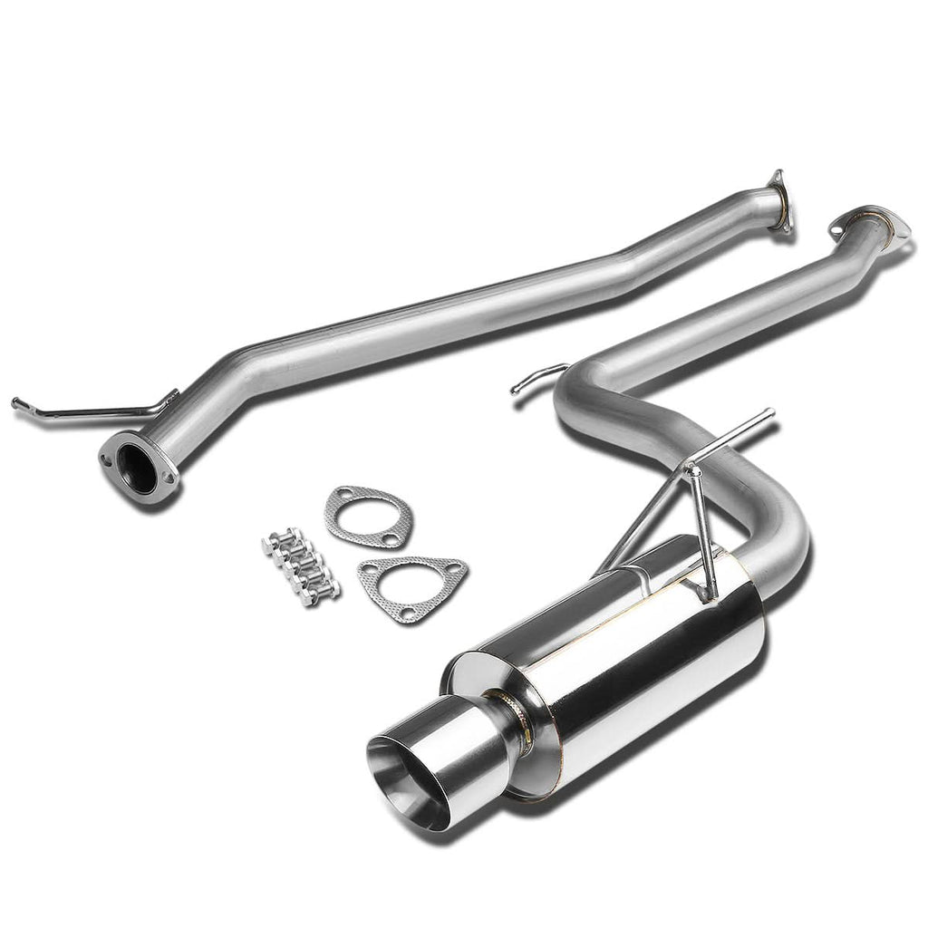 2003-2006 Honda Accord 2DR Single Rolled Tip Catback Exhaust Stainless Steel