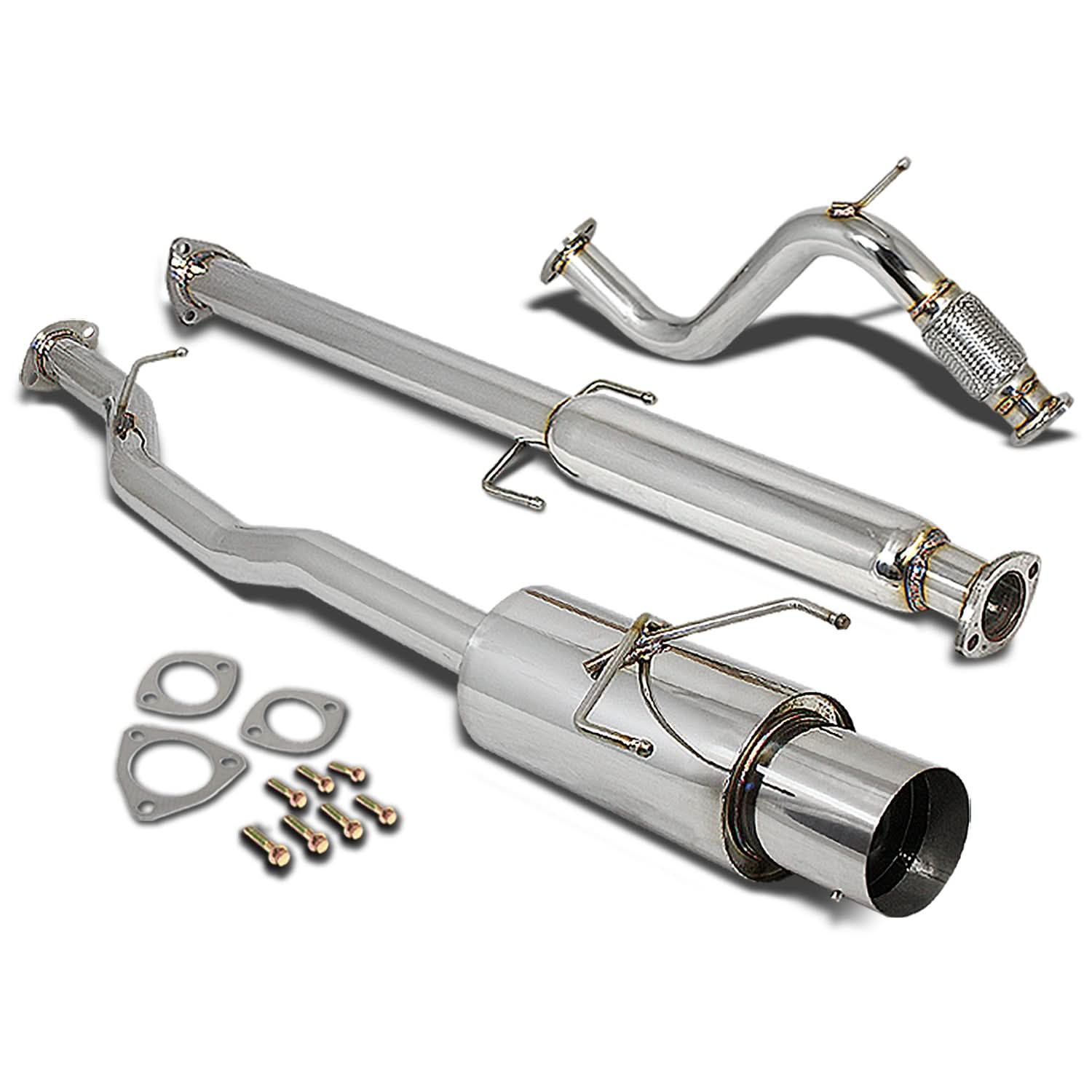 94-97 Honda Accord Single Tip Catback Exhaust - Stainless Steel