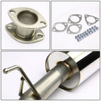 98-02 Honda Accord Single Rolled Tip Catback Exhaust Stainless Steel